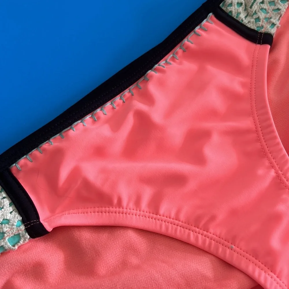 Coral Peach Smoothie Swimwear Bikini Bottom - Picture 4 of 9
